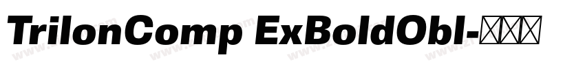 TrilonComp ExBoldObl字体转换 TrilonComp ExBoldObl字体转换